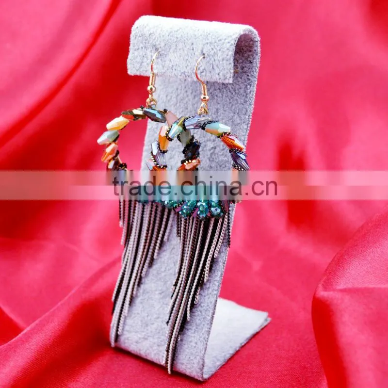 2015 new style fashion long earrings cheap earrings,long tassel earring
