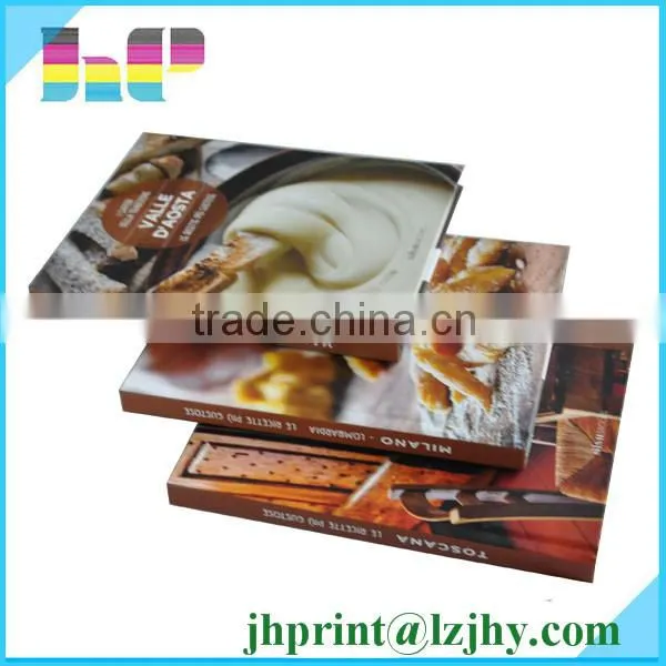 C1S and C2S art paper recipe hardcover book printing with sewing case bound