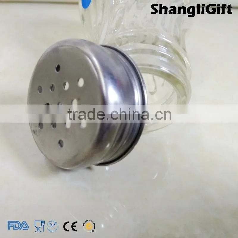 50ml Ribbed Spice Bottles Pepper Grinder Glass Bottle