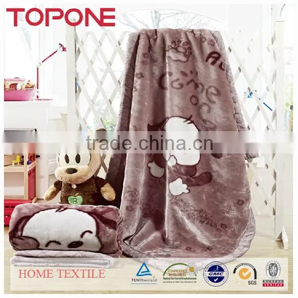 Double sided practical cute lovely caroon fleece blanket printed