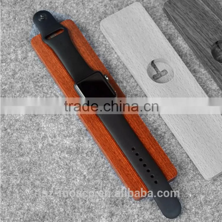 2015 new coming wooden for apple watch charger stand