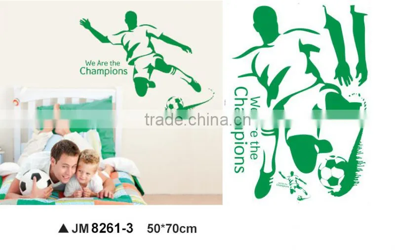 We are the Champions three color chose football wall stickers