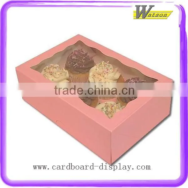 Clearly PVC window paperboard packaging box with cotton handle