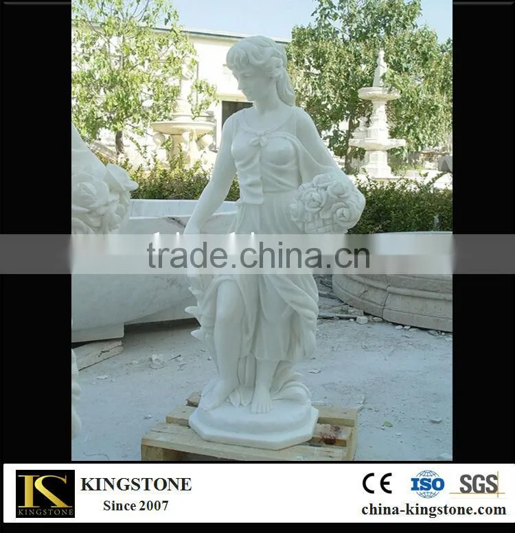 China white marble women statue carving