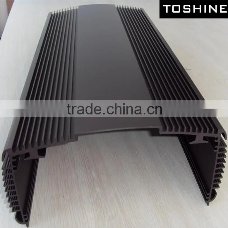 TOSHINE low price hot selling 6063 t5 black anodized aluminum car amplifier shell