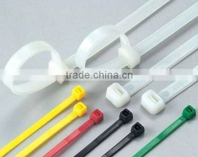 Factory Directly Sell Heavy duty 4*200mm plastic zip tie self-locking Nylon Cable Tie