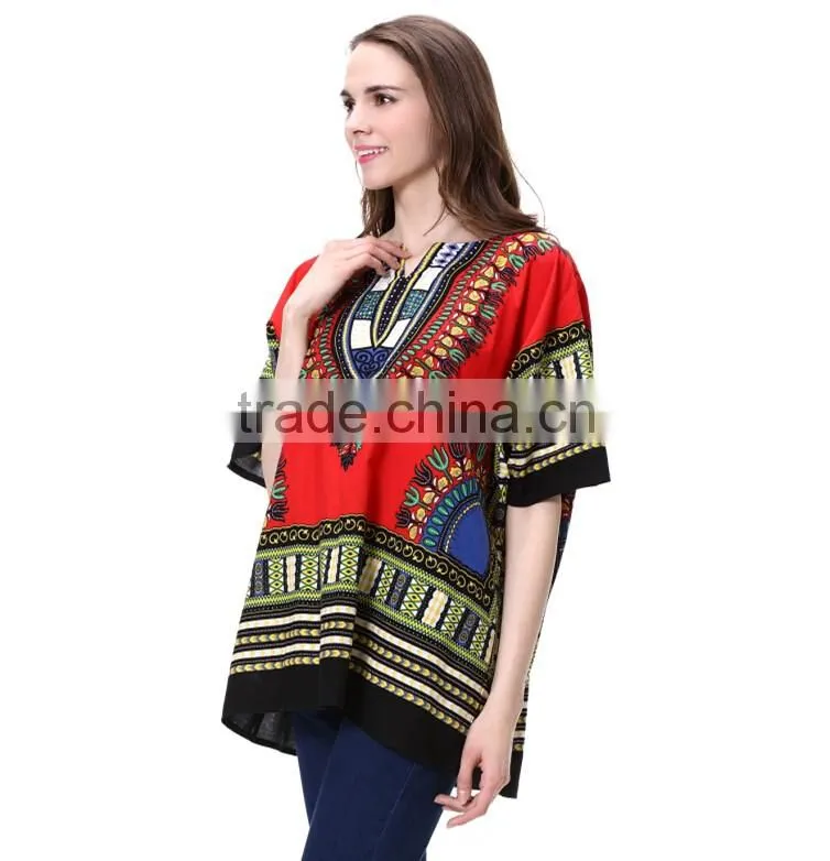 100% Cotton Ladies Custom Dashiki Shirt Wholesale China