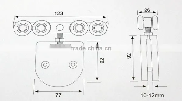 Good quality stainless steel roller guide for sliding gate