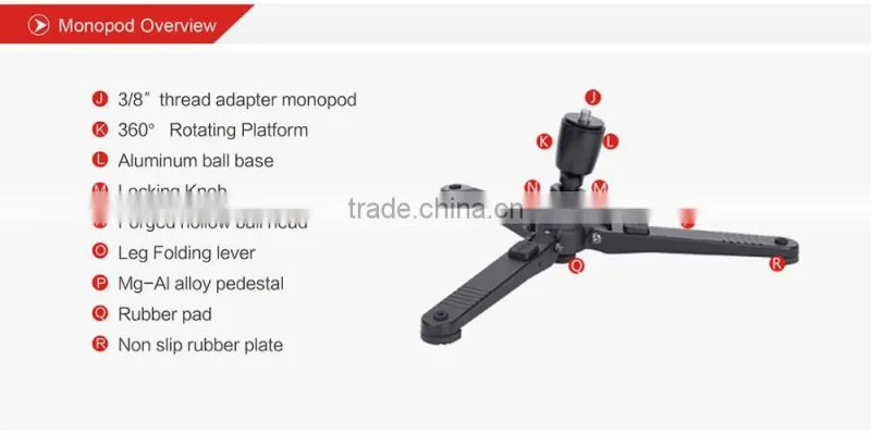 Kingjoy Qualified Aluminum Professional Monopod MP3008