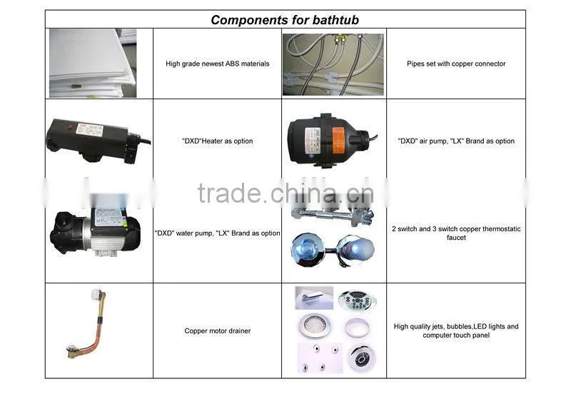 High quality cheap bathtub with CE TUV