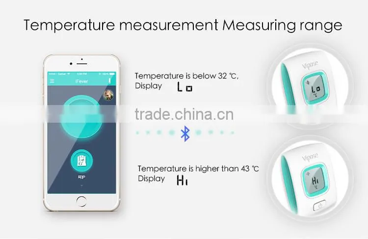 2016 kids iFever intelligent wearable electronic Digital thermometer smart for baby monitor household With App