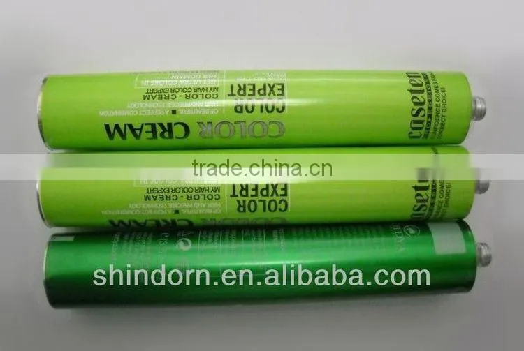 Offset printing empty hair color cream aluminium tube
