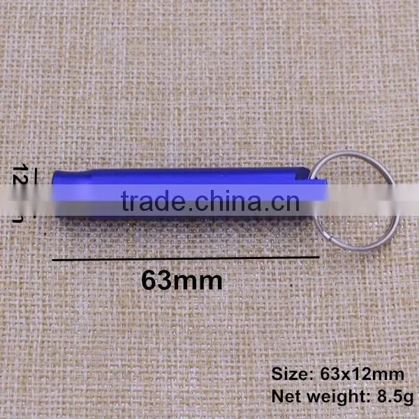 Wholesale cheap custom aluminum whistle keychain
