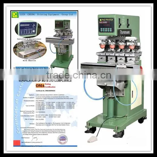 4-color Shutte Pad Printing Machine 4 color multicolor pad machine