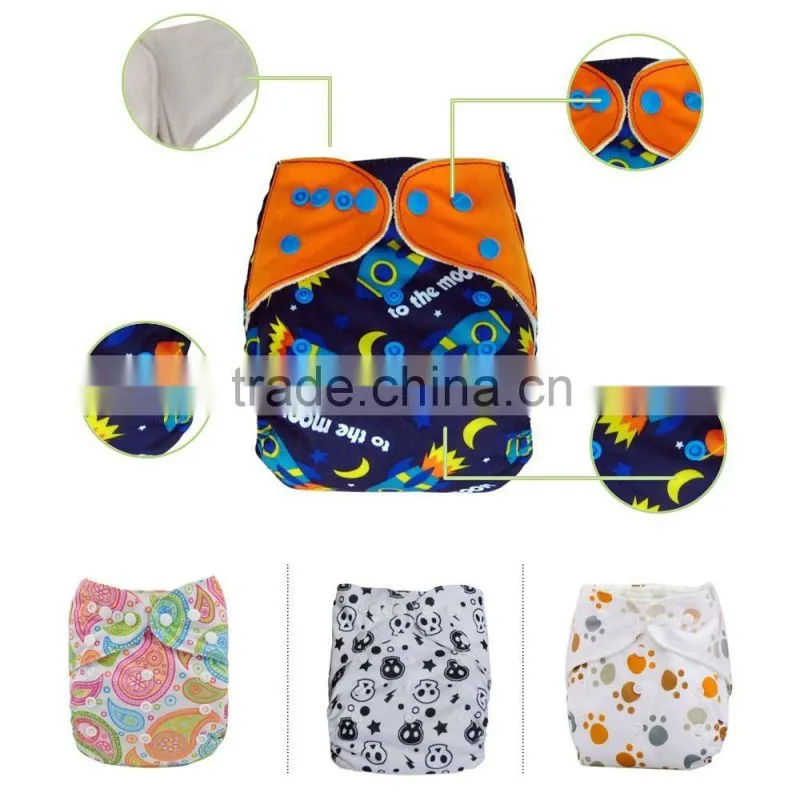 PBT-04 hot sale organic bamboo cloth diapers wholesale, double gusset cloth diaper