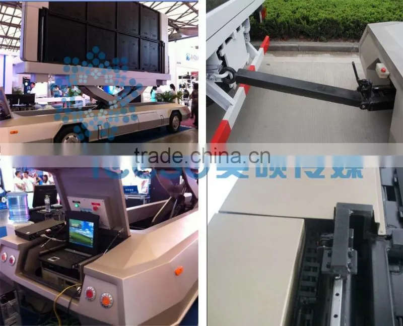 YEESO Advertising trailer, Outdoor mobile advertising vehicle with biggest billboards - T12