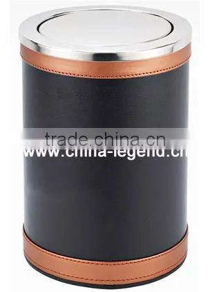 Floor stand decorative trash can house bin