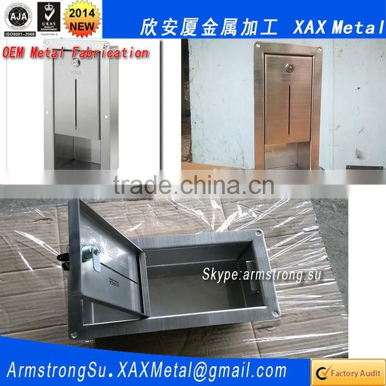 XAX34TD per customer drawing washrooms accessory Recessed Toilet Tissue Dispenser