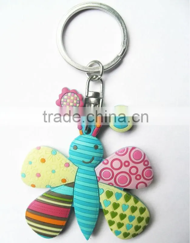 3D cartoon rubber keychain