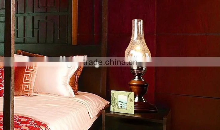 antique wooden table lamp ,table light,desk light