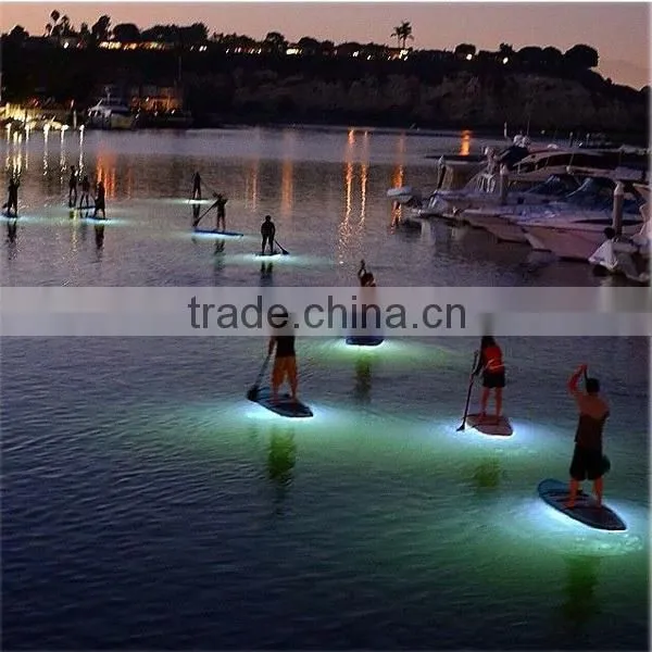 2015 Epoch-Power fashionable stand up bamboo paddle board sup board with LED lights/Epoxy surfboard with colorful light