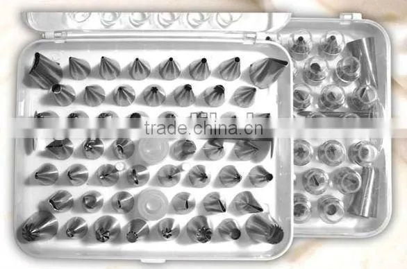 Stainless Steel 48 pcs cake decorating metal nozzle pastry piping tips