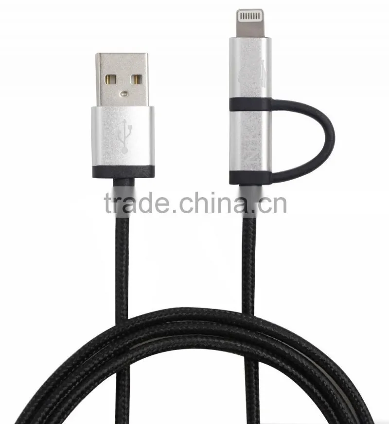 Nice Designed 2 in 1 USB Charging Cable for iPhone and Android Product