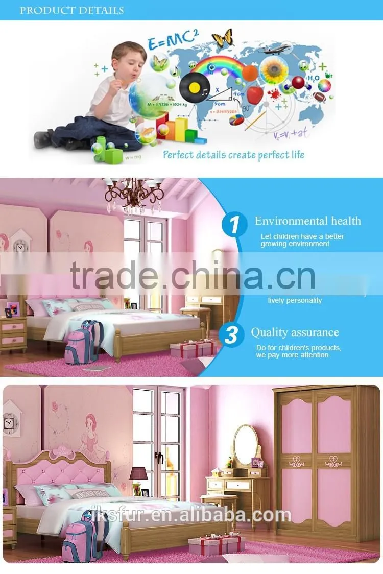 cute girls pink children bedroom furniture twin size