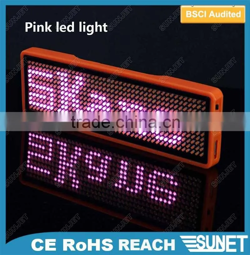 2016 english led badge high brightness led badge