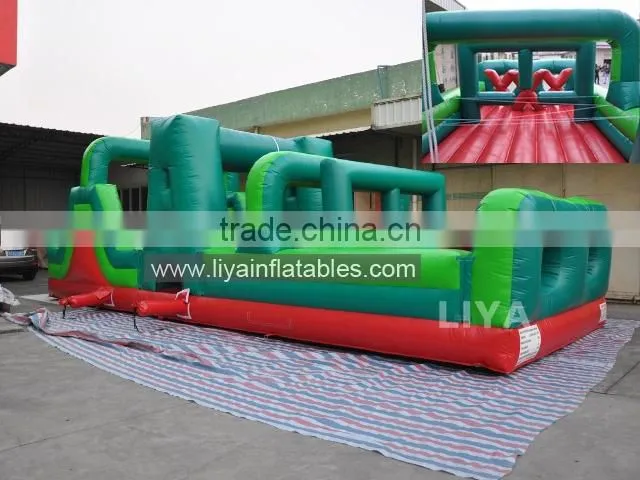 2015 Best Design 12m Inflatable Obstacle Course for kids , outdoor obstacle course