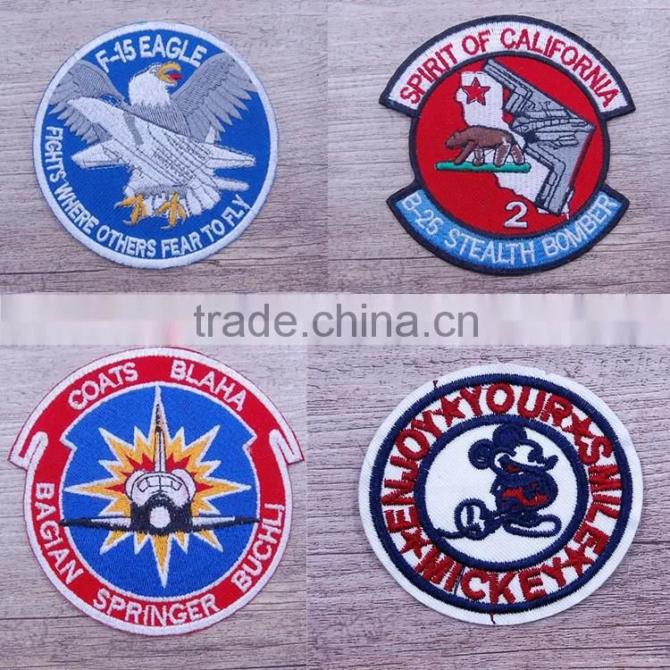 Custom clothes stick-on embrodery embroidered felt patches singapore