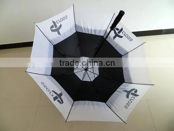 Manual Open 2 Layer Golf Umbrella for Promotion