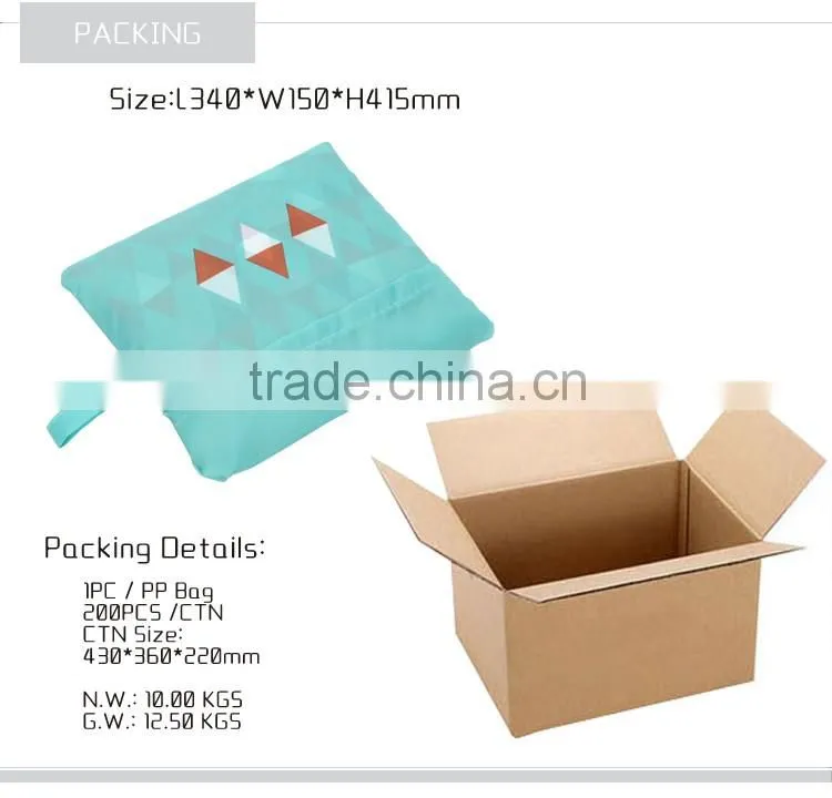 2016 new style Colorful nylon foldable lamination bag for shopping