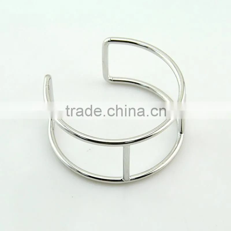 China new silver jewelry bar setting bracelet wide silver bracelet for women