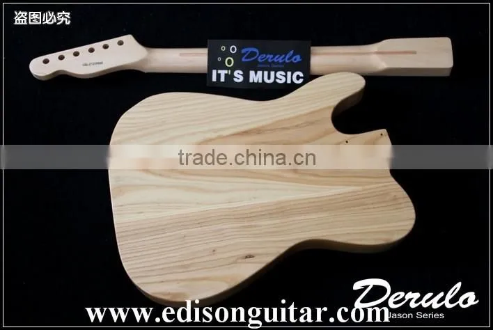 MX777 Diy High Quality Solid American Ash Wood Unfinished Electric Guitar Kit