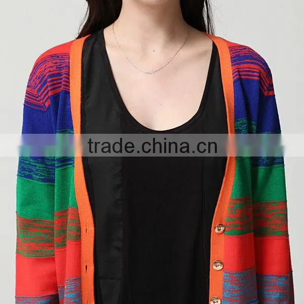 sweater manufacturers ladies colorful long sleeve fashion style