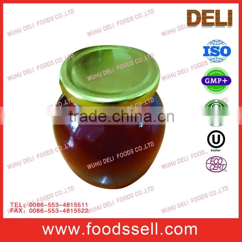 Honey Syrup/honey mix/blend syrup with comb packed in 80/453g glass bottle for Yemen/Middle East Market