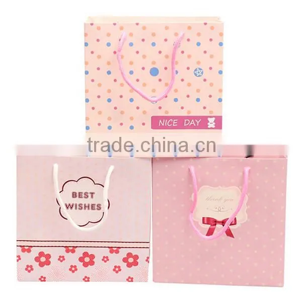 Cute Pinky Gift Bag For Girls Paper Bag