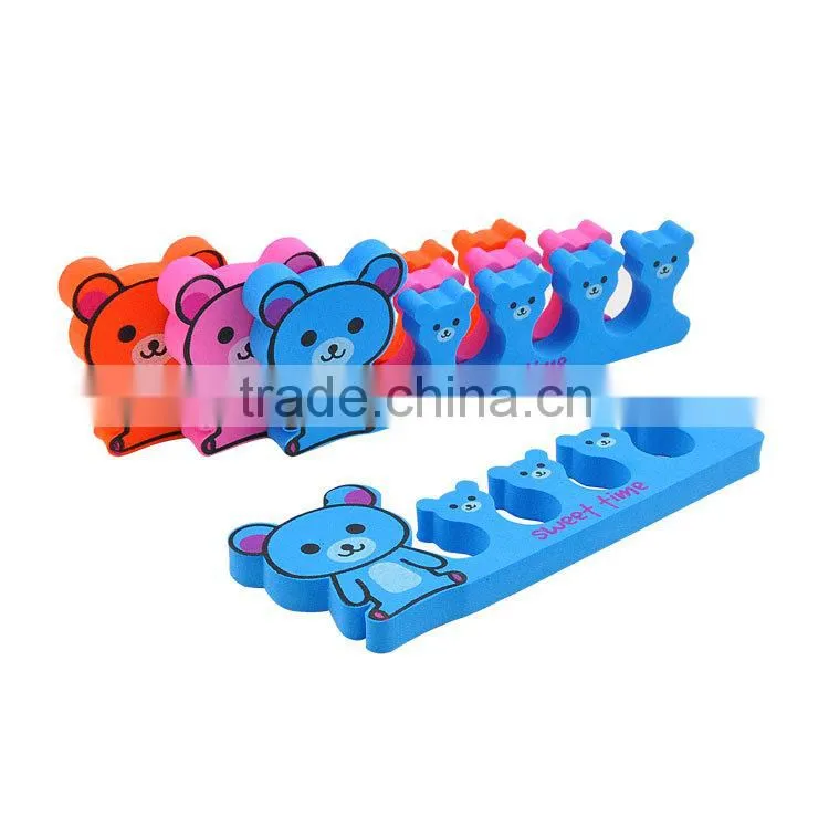 Custom cartoon animal shaped eva toe fingernail separator hign quality sponge toe separator supplier