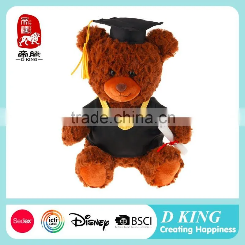 2016 Factory new products stuffed plush toy graduation teddy bear