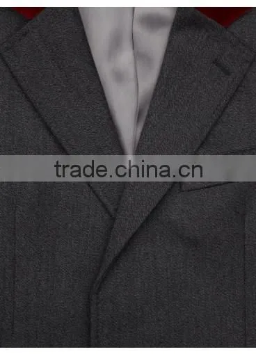 2015 new style 100% cashmere classic dark grey coats for men