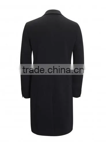 2014 new style 100% cashmere classic black custom winter coats