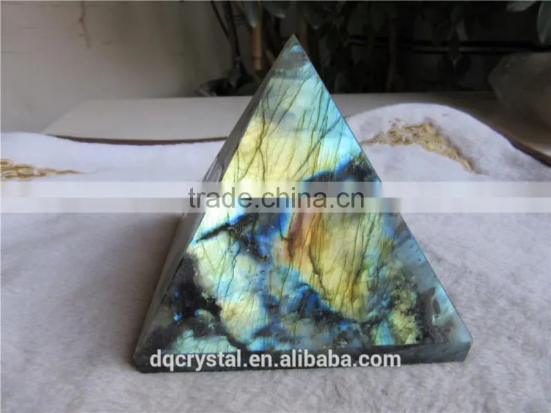 Natural healing rock rough Labradorite pyramid cut stone