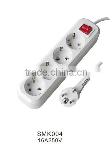 New design high quality 3 core electric power extension sockets outlet,UK, Multi,EU