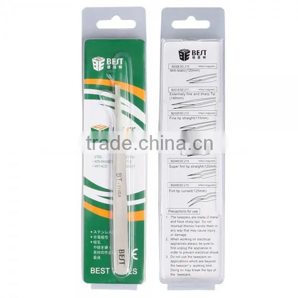 BST-214SA Stainless Steel Highly Precise Pro Tool Tweezers Matt Tweezers