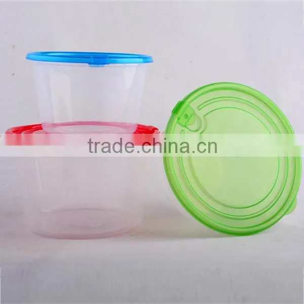 2016 NEW ARRIVAL 500ml square plastic food container with silicone co-injected lid