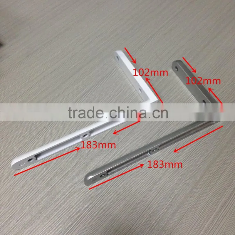 New design Aluminum decorative angle brackets office desk hardware parts