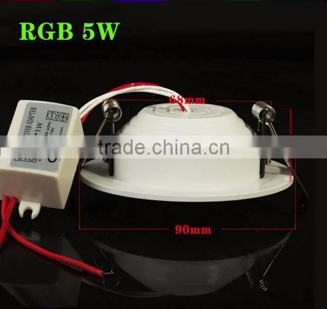 AC85-265V 24Color Downlight Bulb Lamp 5W/10W RGB LED Panel Light