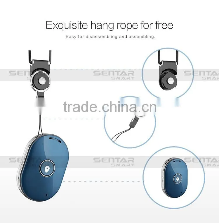 Fashion type Black/White/Blue colors mini waterproof GPS tracker for people/pet/luggage