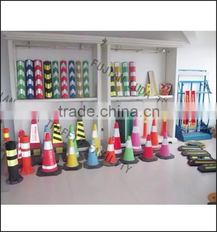 Colored wall corner protector for parking lot